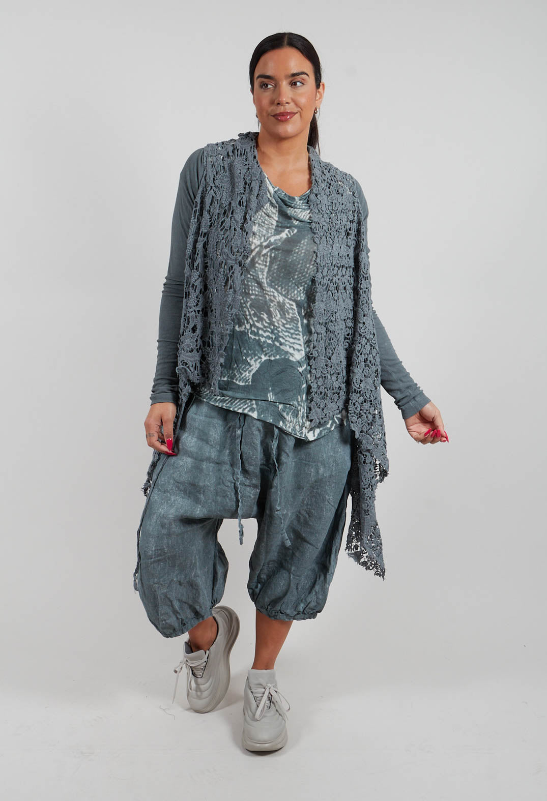 Lace Coat in Seaweed Fog - 2181104
