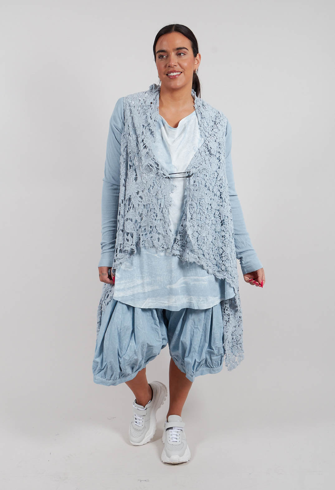 Lace Coat in Sky Fog - 2181104