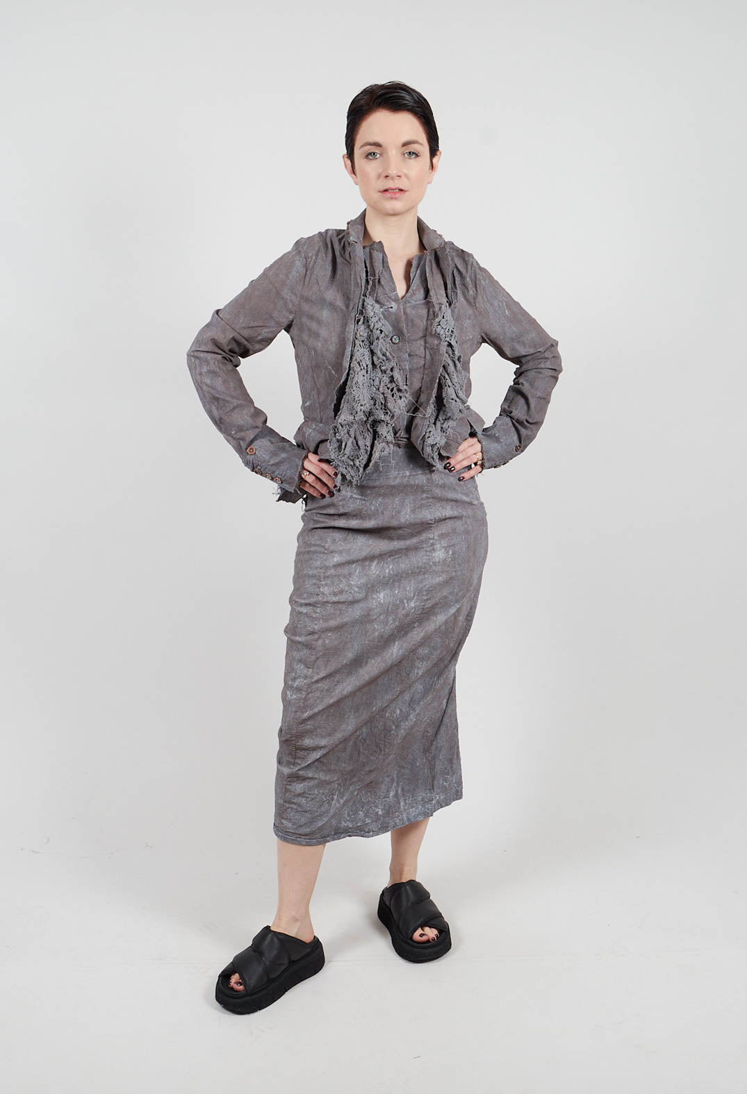 Pencil Skirt in Amber Fog - 2240303