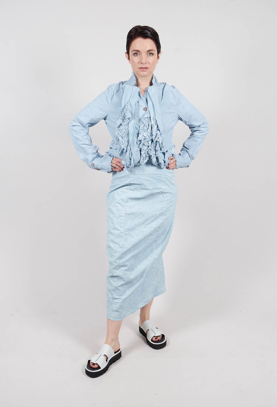 Pencil Skirt in Sky Fog - 2240303