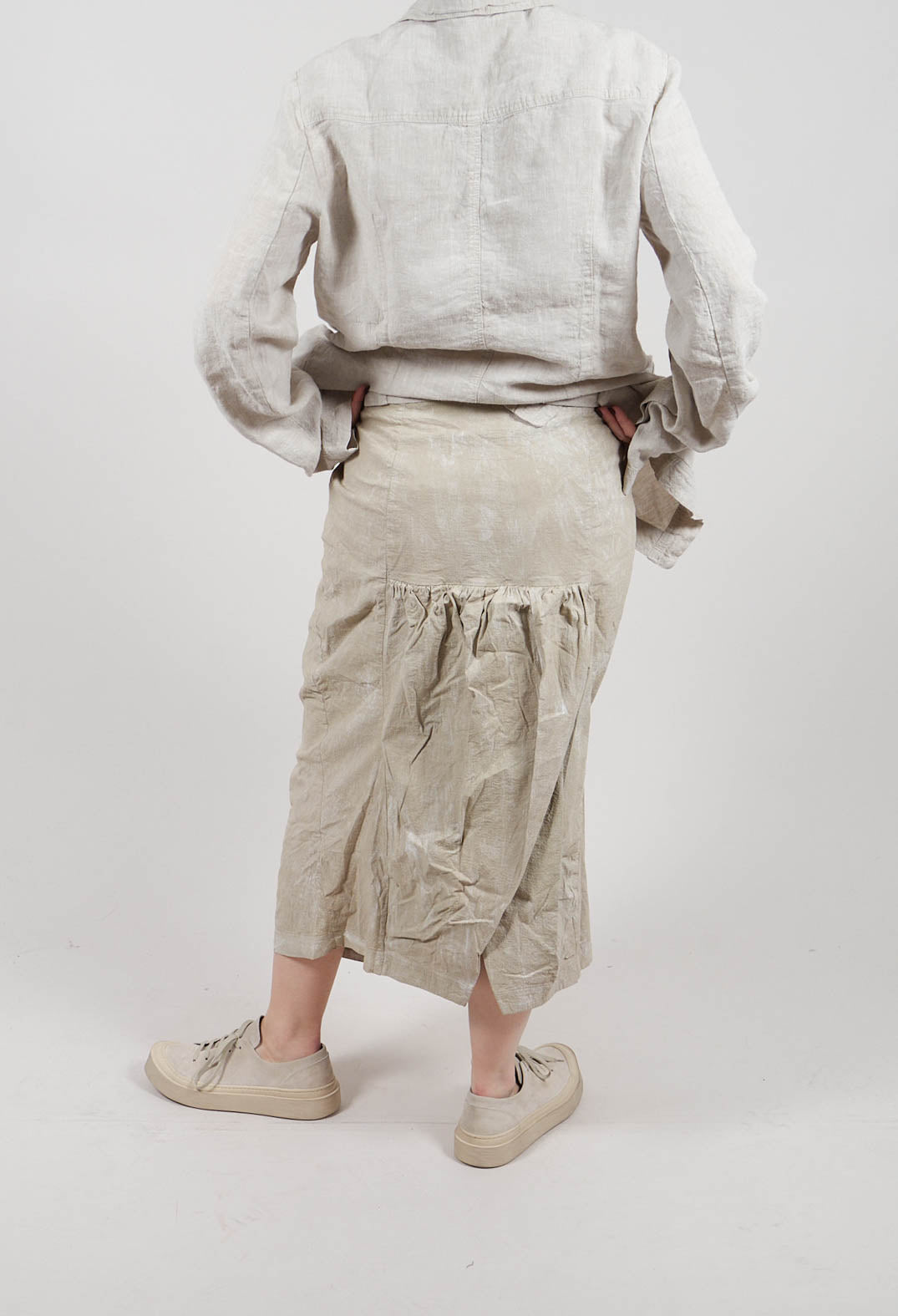 Pencil Skirt in Linen Fog - 2240303