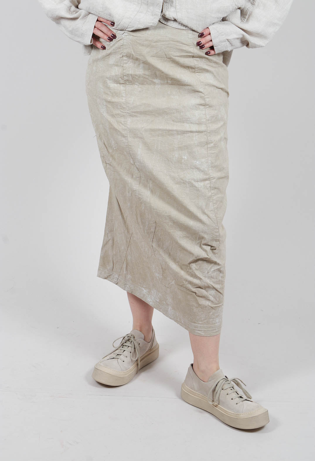 Pencil Skirt in Linen Fog - 2240303