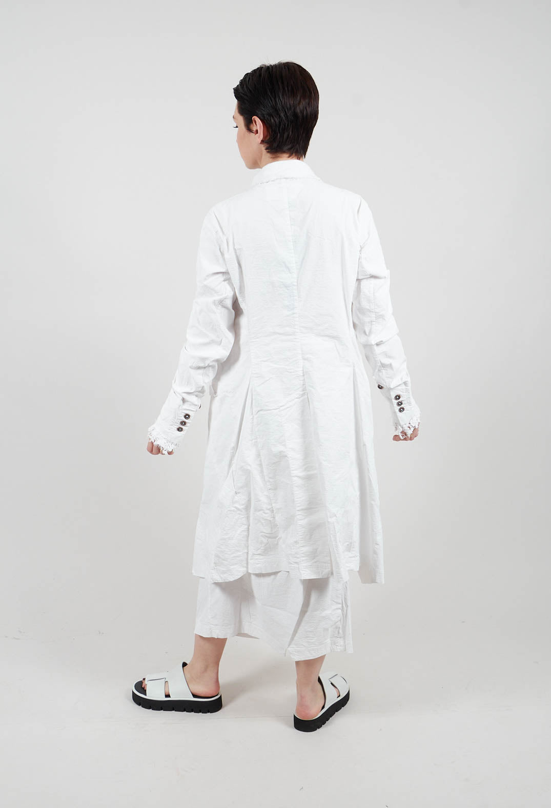 Coat with Lace Detail in Seafoam Fog - 2241205