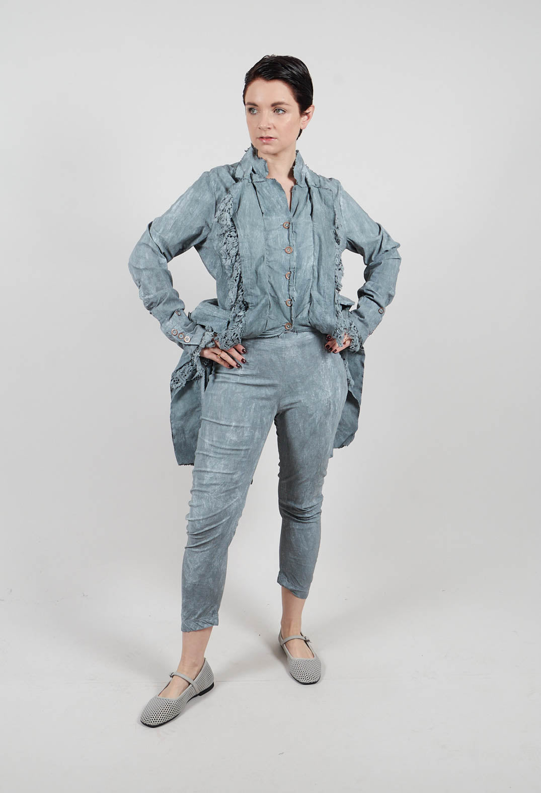 Skinny Fit Trousers in Seaweed Fog - 2240111