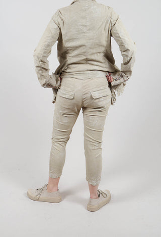 Skinny Fit Trousers in Linen Fog - 2240111