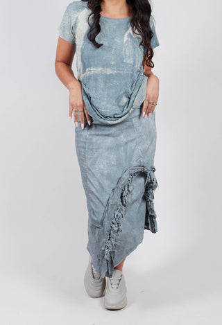 Skirt with Lace Detail in Seaweed Fog - 2240314