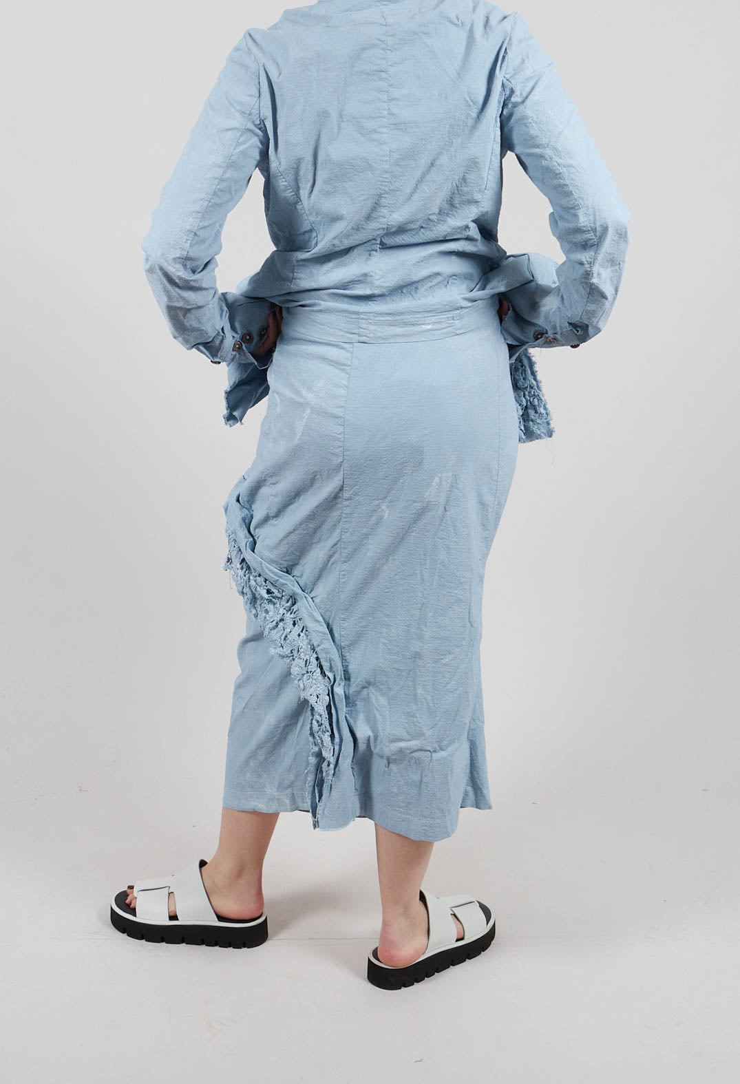 Skirt with Lace Detail in Sky Fog - 2240314