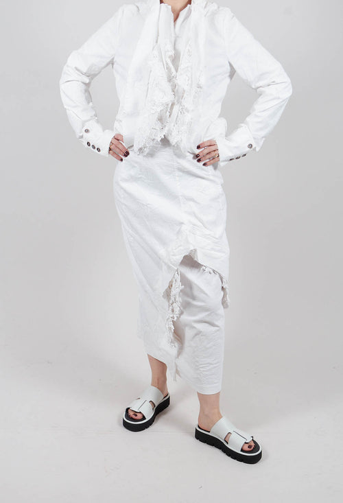 Skirt with Lace Detail in Seafoam Fog - 2240314