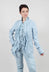 Jacket with Lace Ruffles in Sky Fog - 2241115