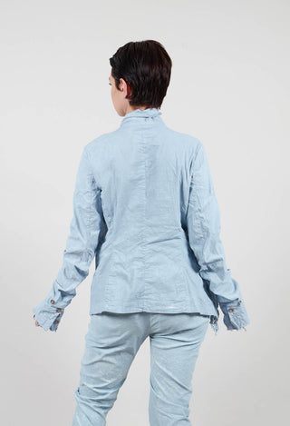 Jacket with Lace Ruffles in Sky Fog - 2241115