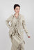 Jacket with Lace Ruffles in Linen Fog - 2241115