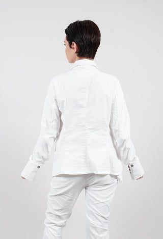 Jacket with Lace Ruffles in Seafoam Fog - 2241115