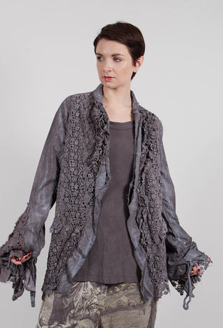 Rudholz Dip Lace Detail Jacket in Amber Fog - 2261104