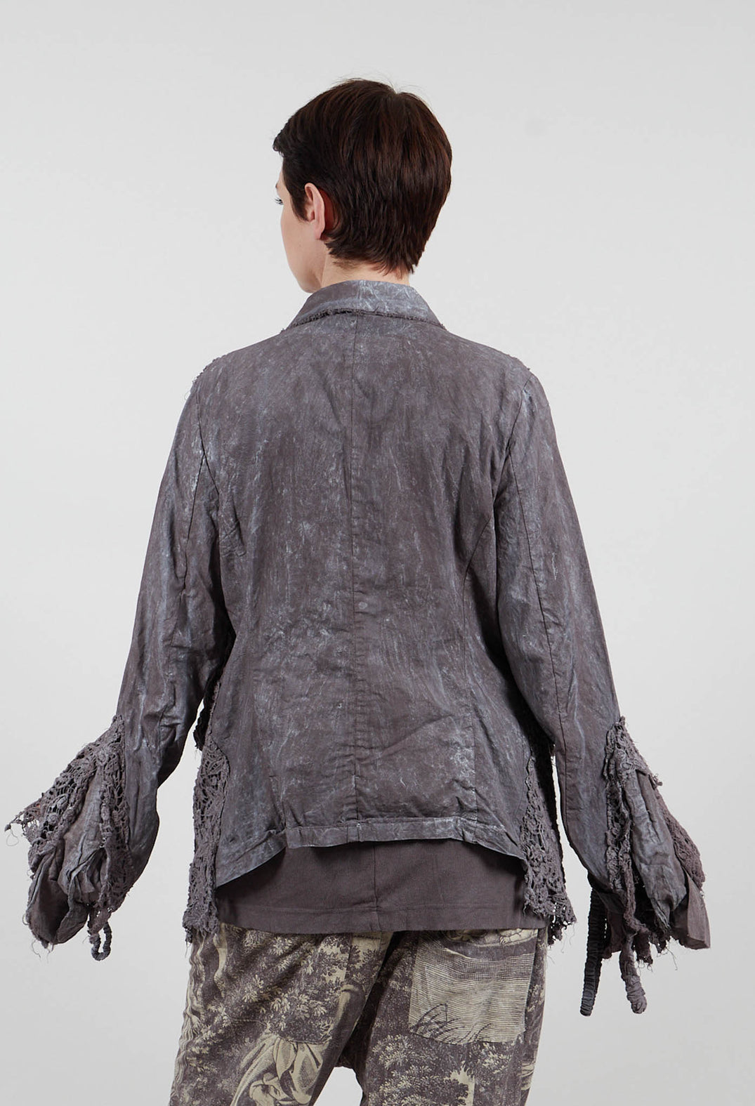 Rudholz Dip Lace Detail Jacket in Amber Fog - 2261104