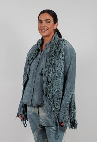 Rudholz Dip Lace Detail Jacket in Seaweed Fog - 2261104