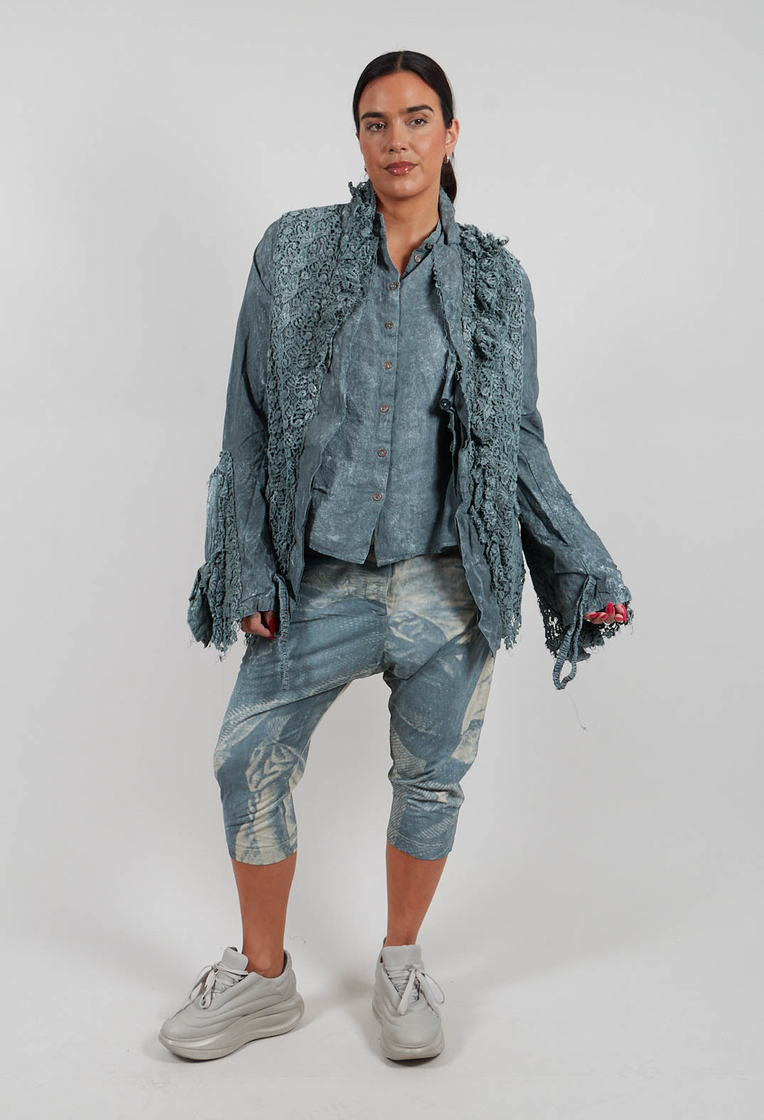 Rudholz Dip Lace Detail Jacket in Seaweed Fog - 2261104
