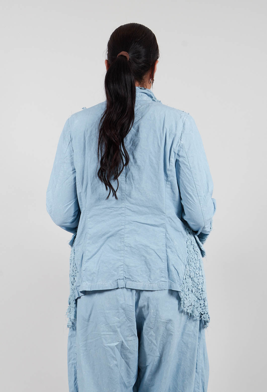 Rudholz Dip Lace Detail Jacket in Sky Fog - 2261104