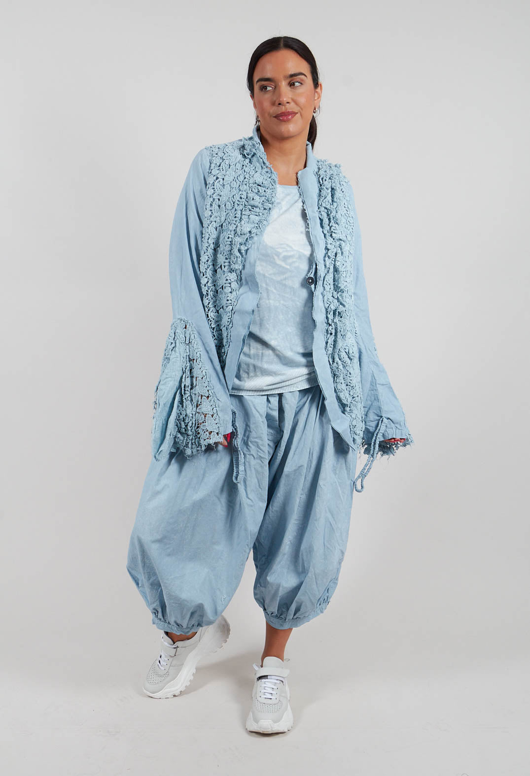 Rudholz Dip Lace Detail Jacket in Sky Fog - 2261104