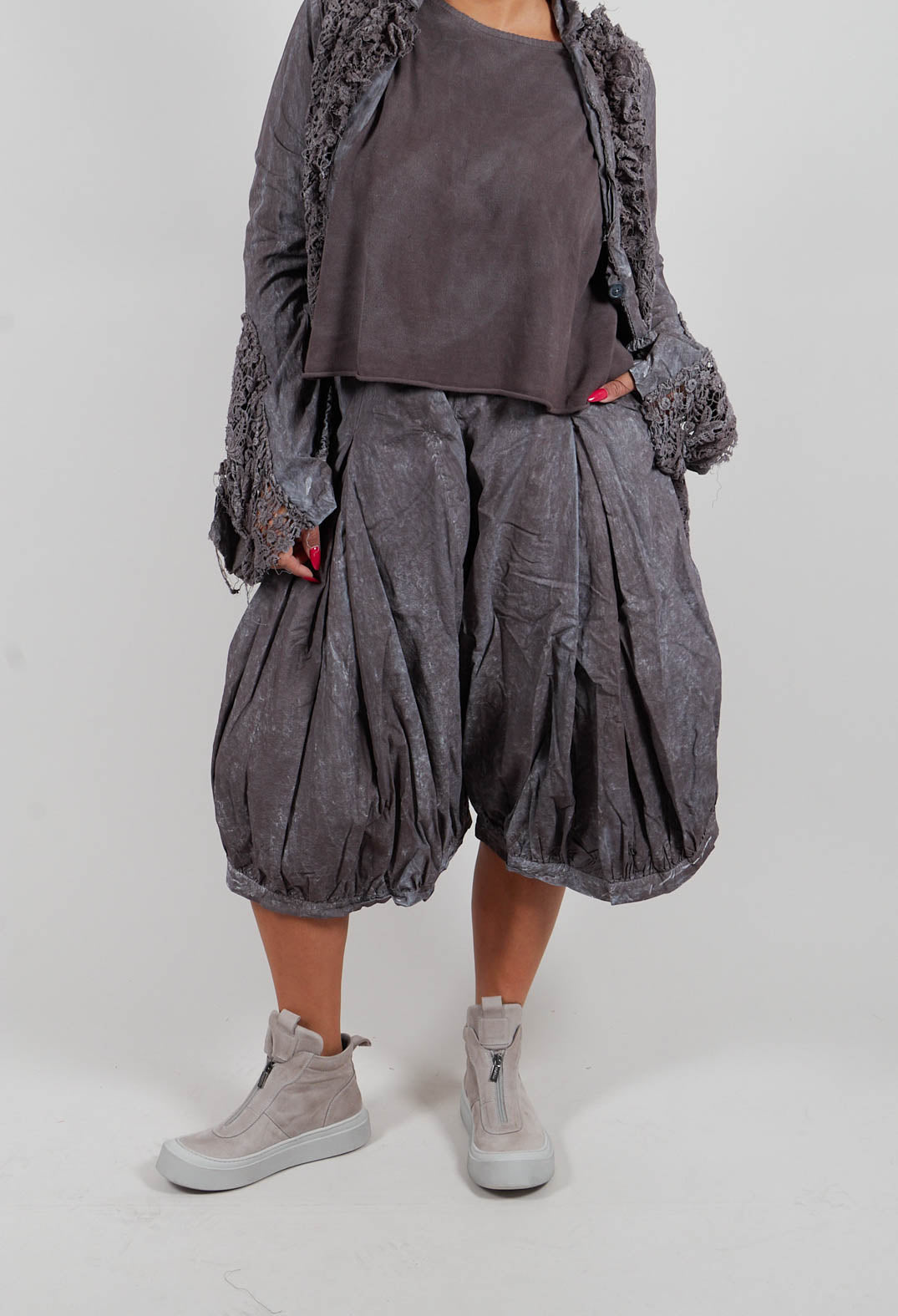 Wide Leg Trousers in Amber Fog - 2260107