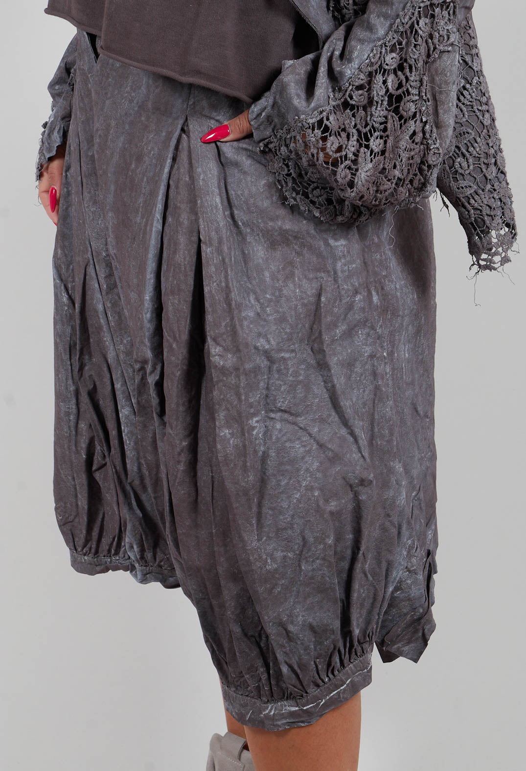 Wide Leg Trousers in Amber Fog - 2260107