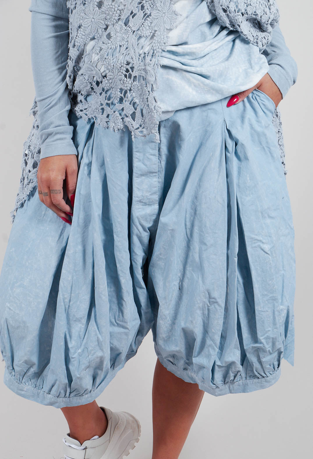 Wide Leg Trousers in Sky Fog - 2260107