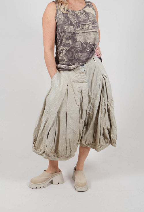 Wide Leg Trousers in Linen Fog - 2260107