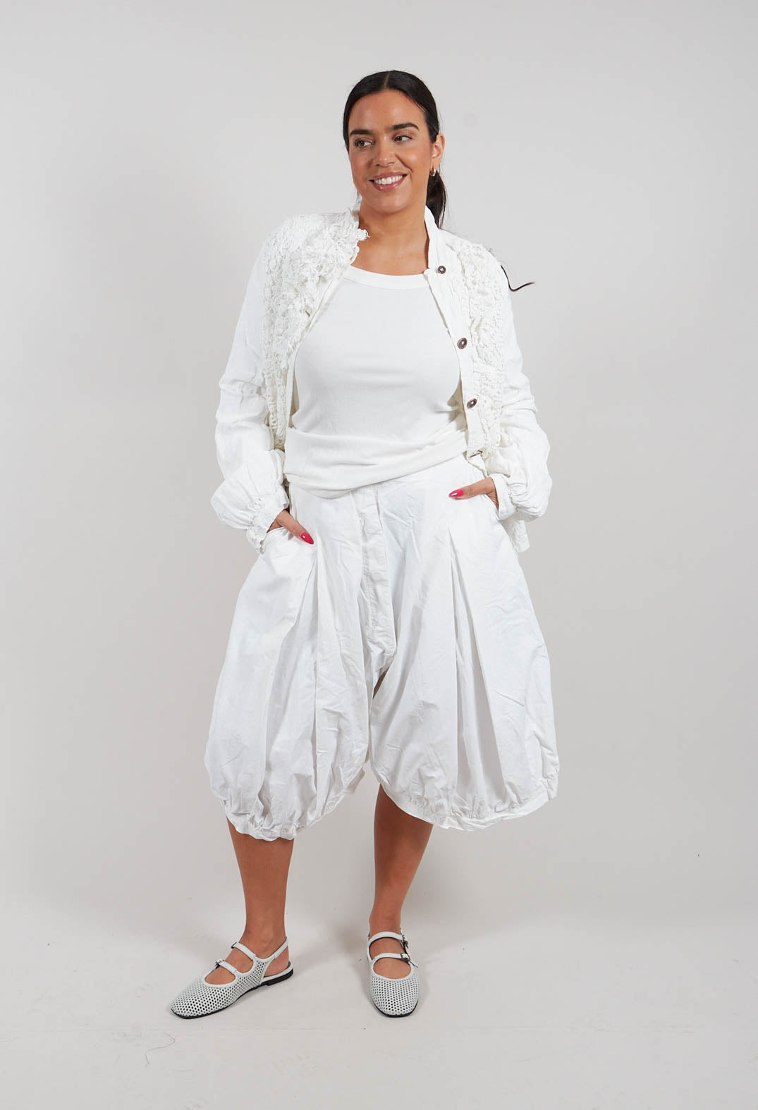 Wide Leg Trousers in Seafoam Fog - 2260107