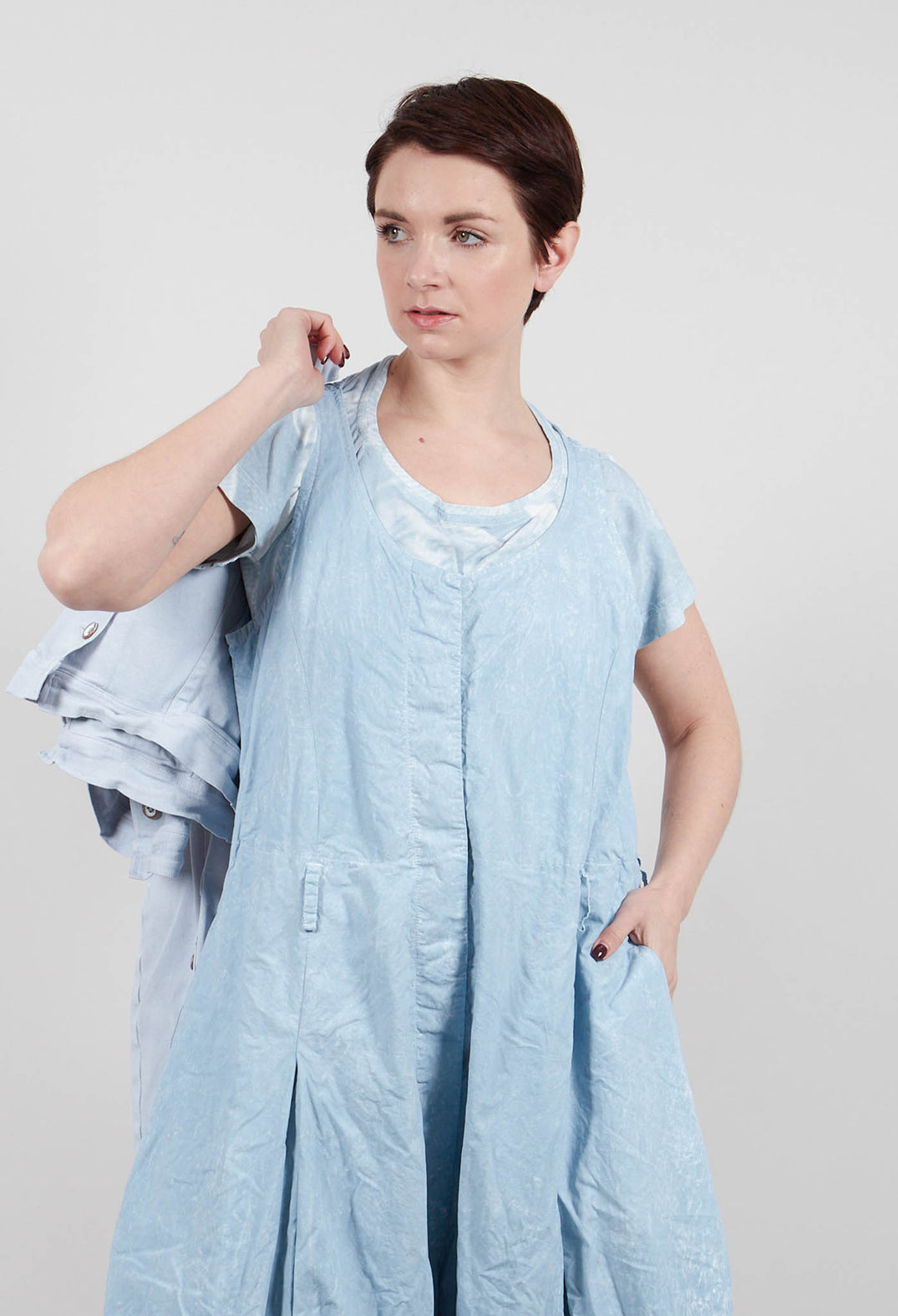 Sleeveless Jumpsuit in Sky Fog - 2261309
