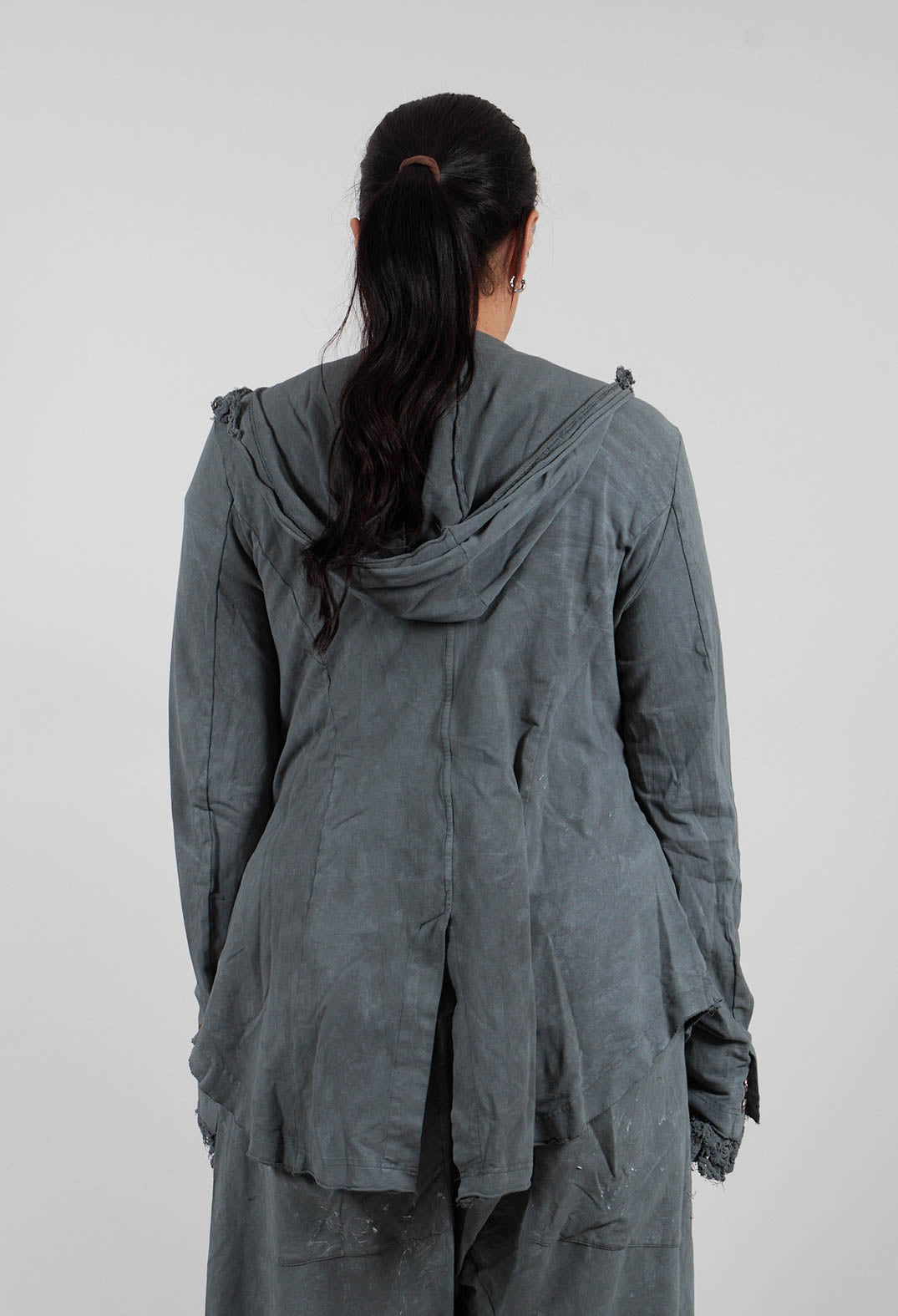 Lace Trim Jacket in Seaweed Fog - 2281102