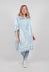 Drapped Dress in Sky Print - 2301903