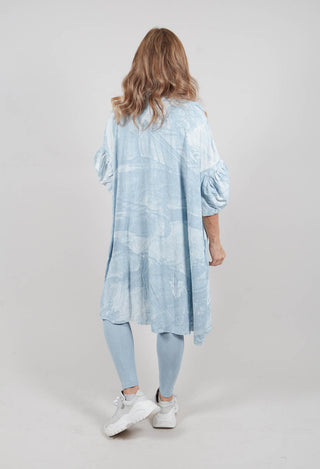 Drapped Dress in Sky Print - 2301903
