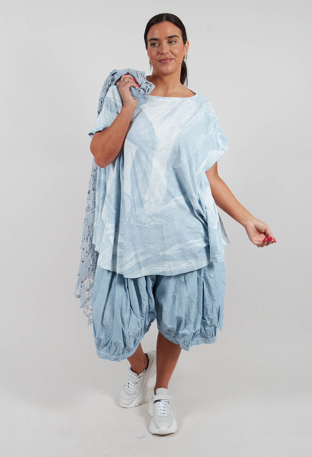 Boxy T-Shirt in Sky Print - 2300506