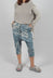 Cropped Trouser in Seaweed Print - 2300108