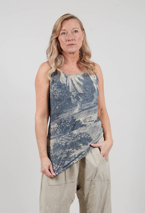 Tank Top in Black Print - 2300810