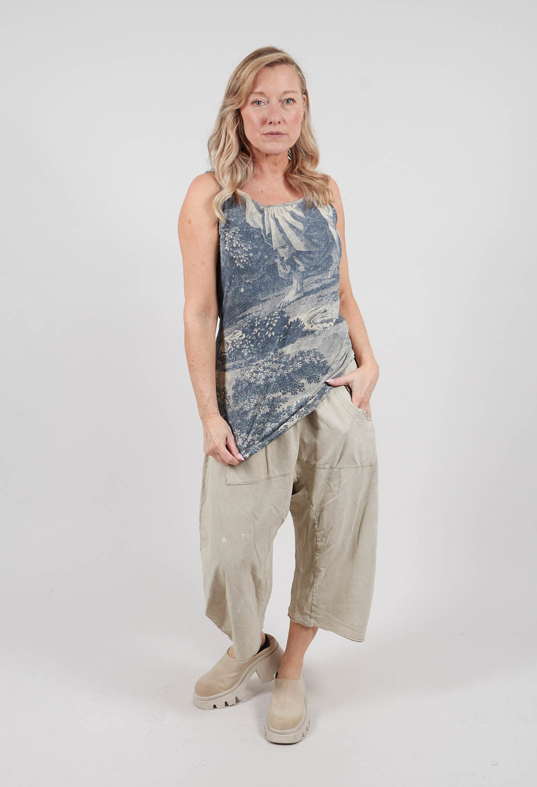 Tank Top in Black Print - 2300810
