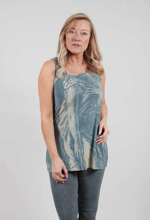 Tank Top in Seaweed Print - 2300810