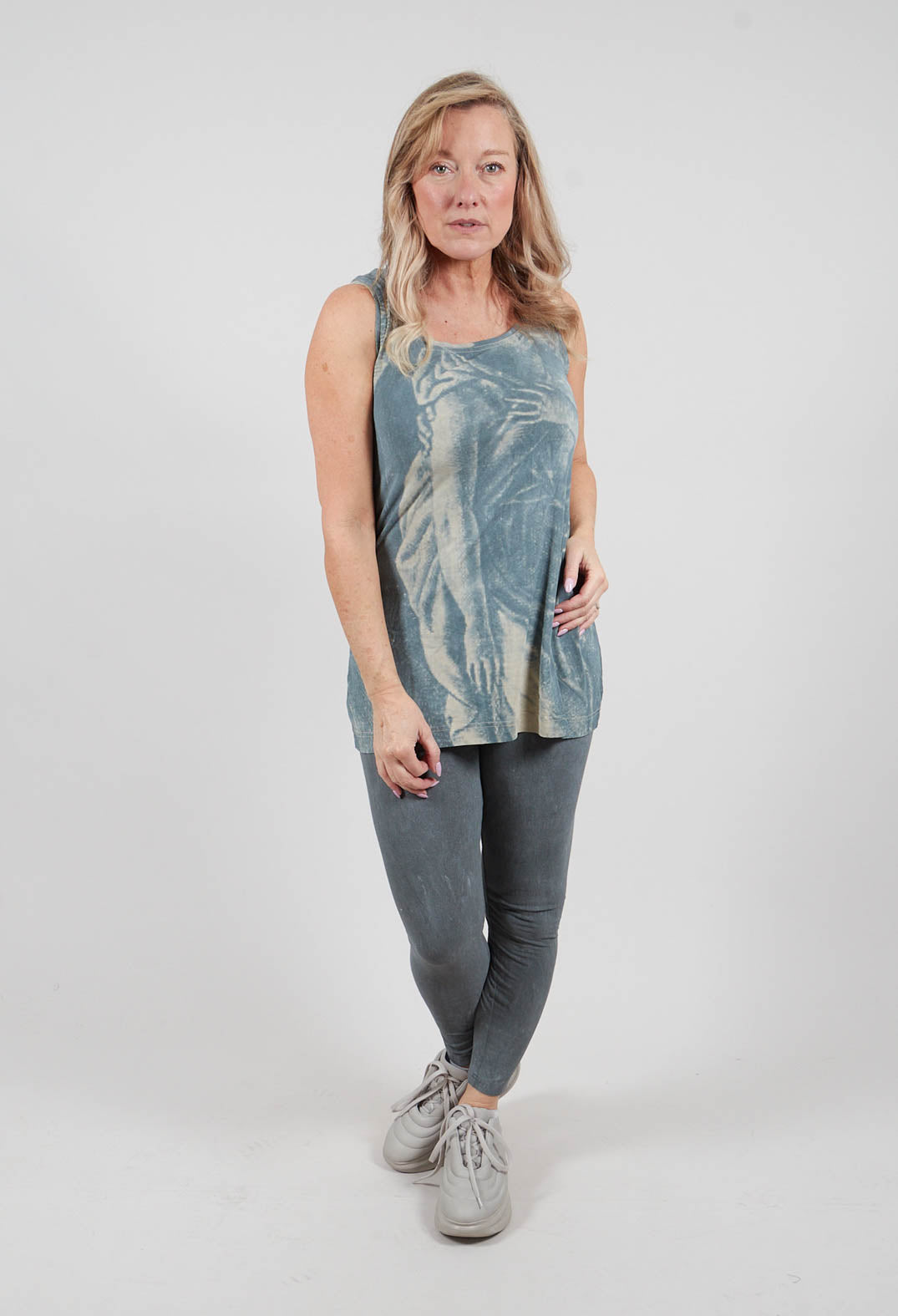Tank Top in Seaweed Print - 2300810