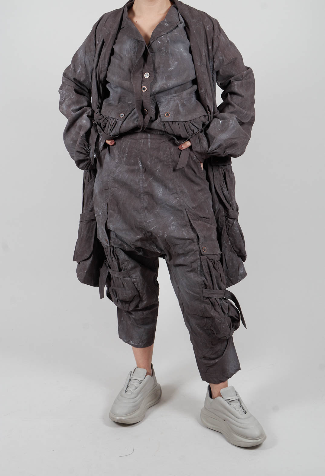 Buckle Strap Trousers in Amber Fog - 2390101