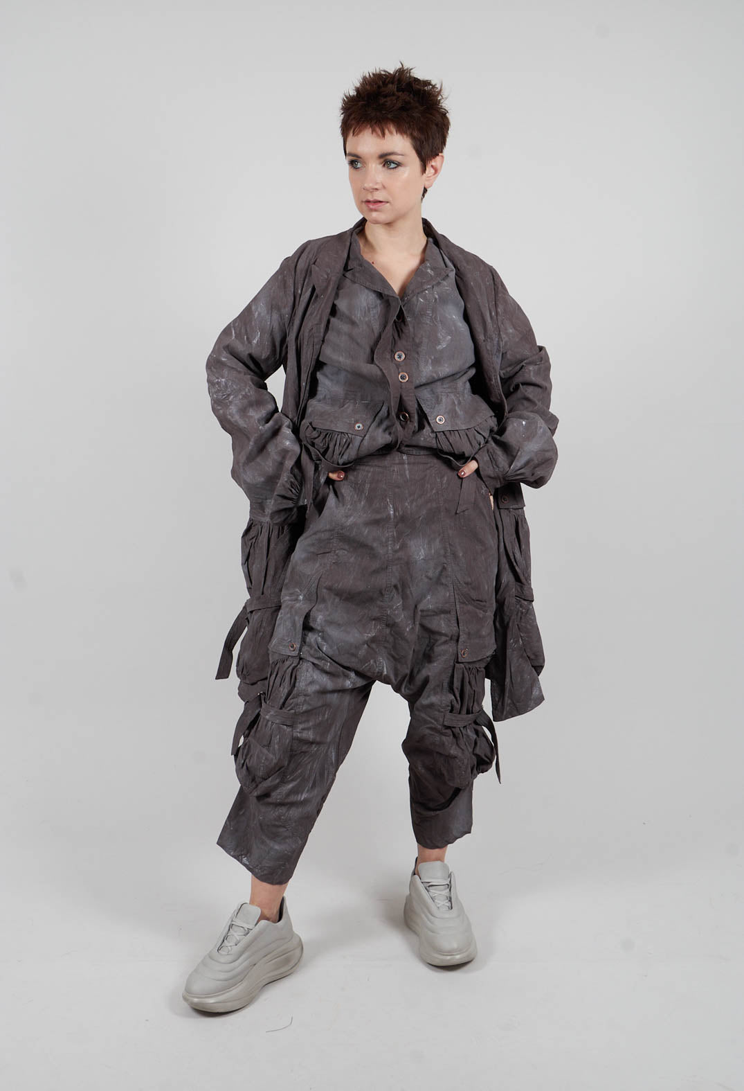 Buckle Strap Trousers in Amber Fog - 2390101