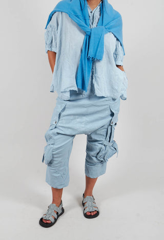 Buckle Strap Trousers in Sky Fog - 2390101