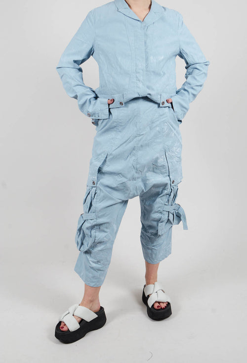 Buckle Strap Trousers in Sky Fog - 2390101