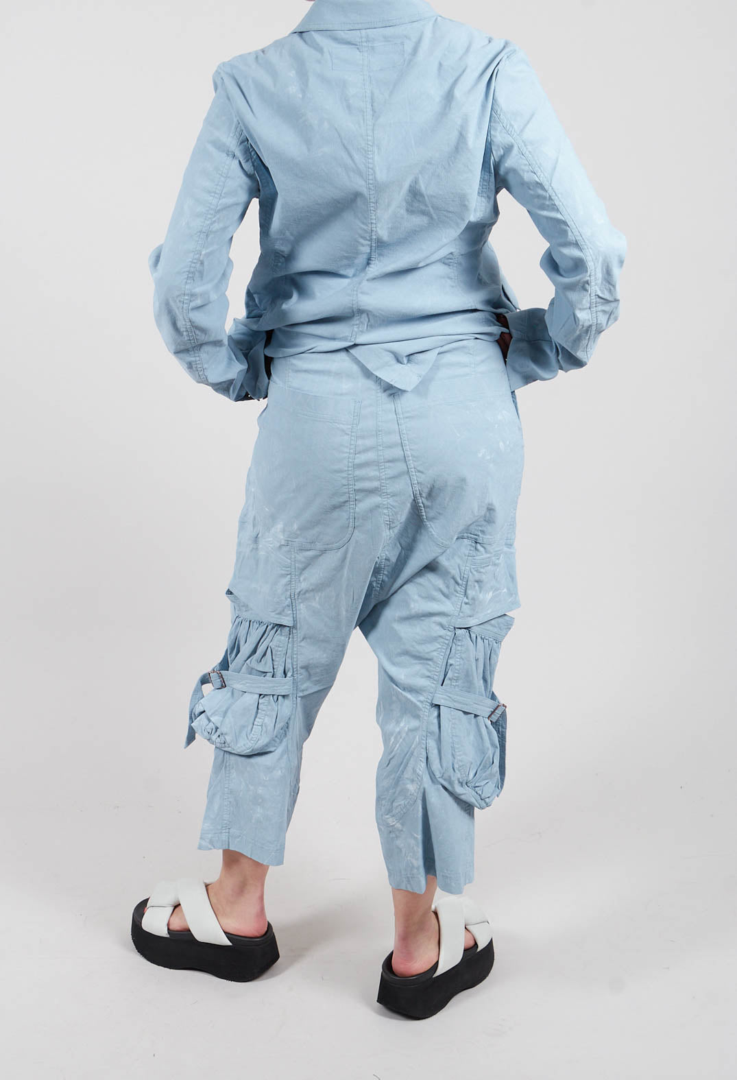 Buckle Strap Trousers in Sky Fog - 2390101