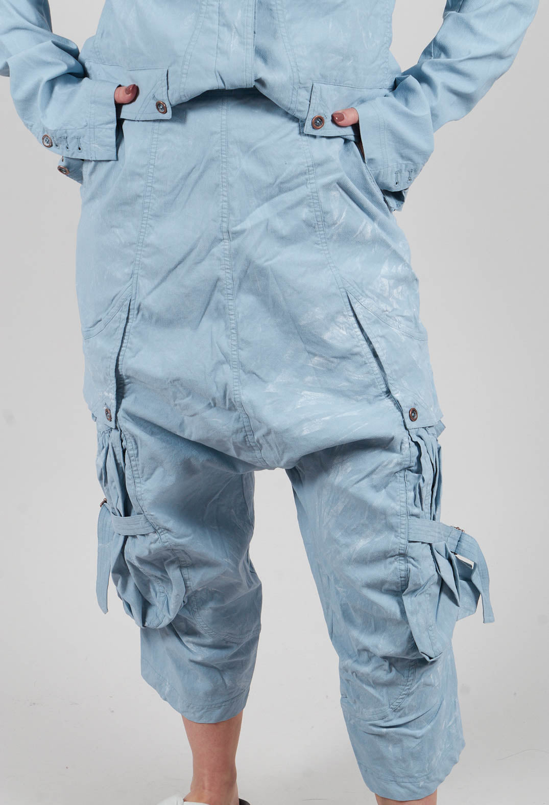 Buckle Strap Trousers in Sky Fog - 2390101