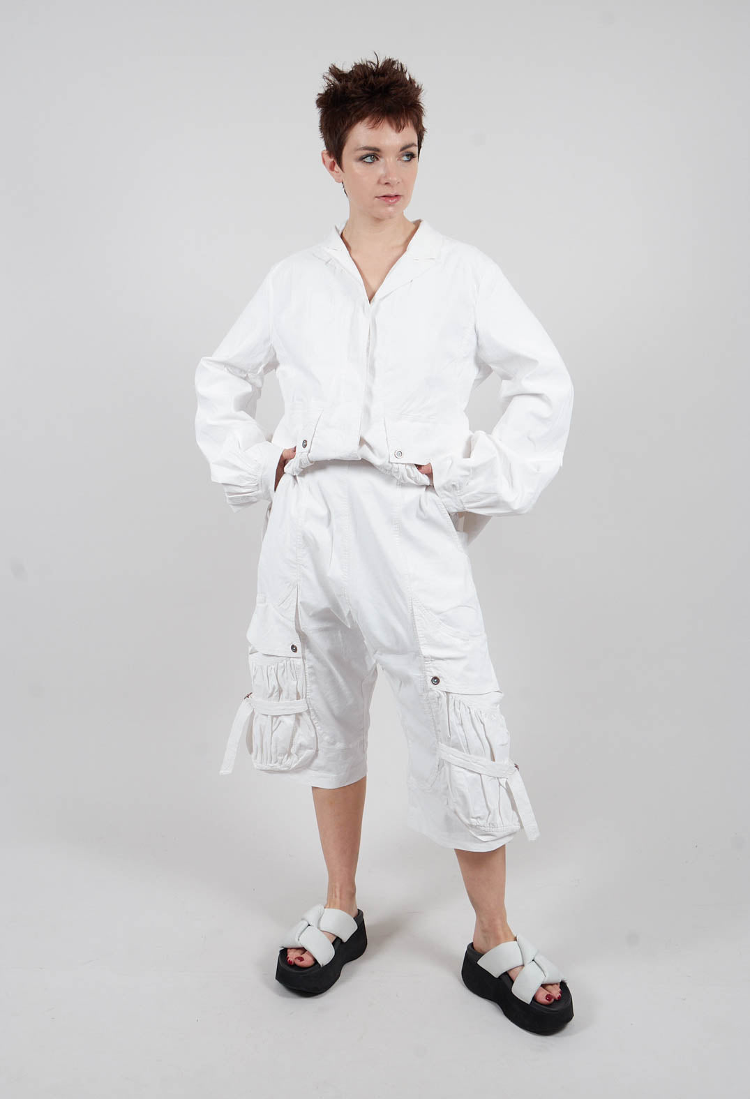 Pocket Trousers in Linen Fog - 2390103