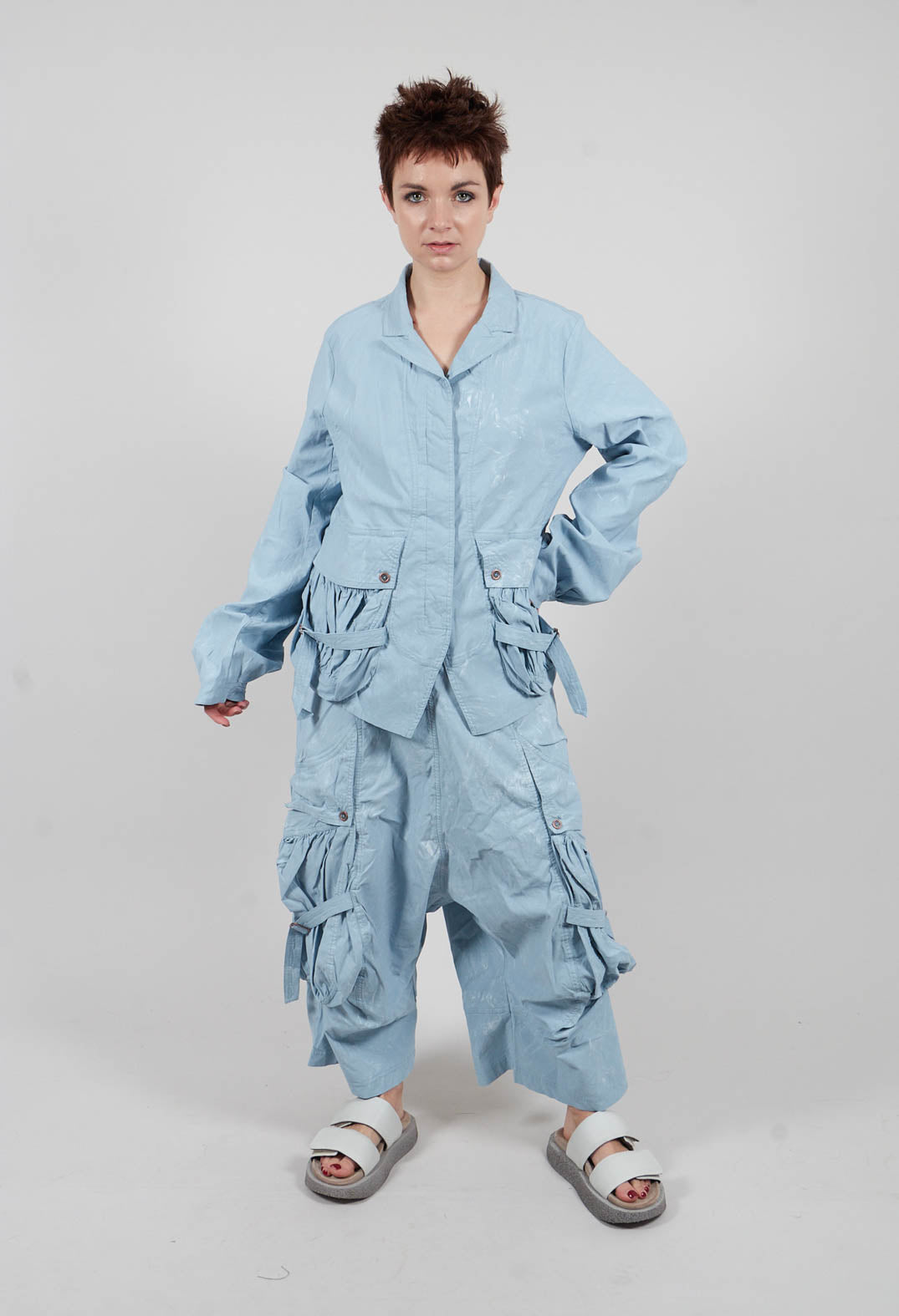 Dropcrotch Trousers in Sky Fog - 2390104