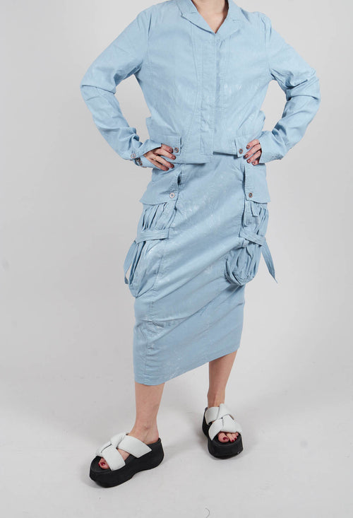 Buckle Strap Skirt in Sky Fog - 2390305