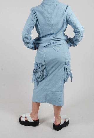 Buckle Strap Skirt in Sky Fog - 2390305