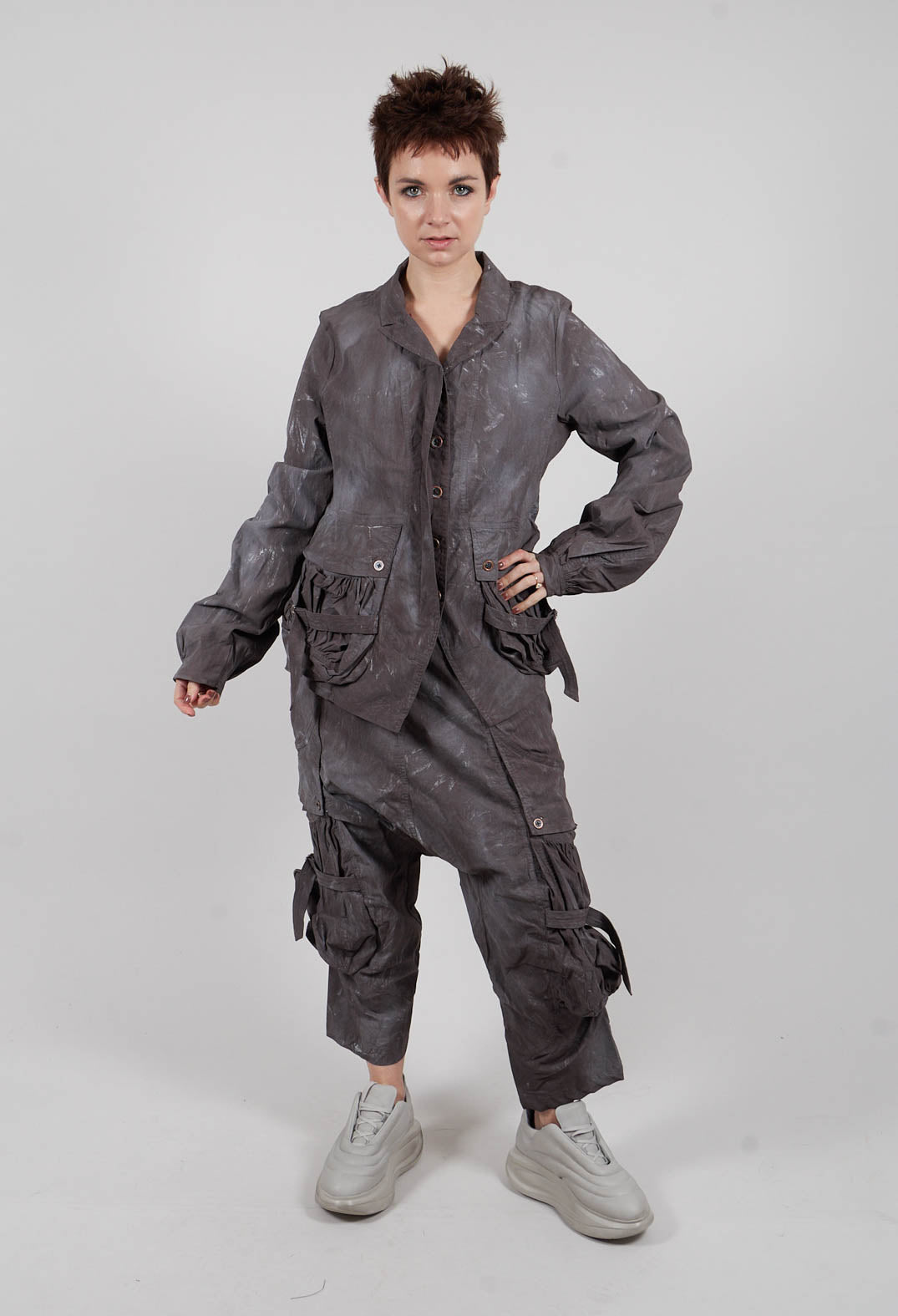 Balloon Cuff Jacket in Amber Fog - 2391106