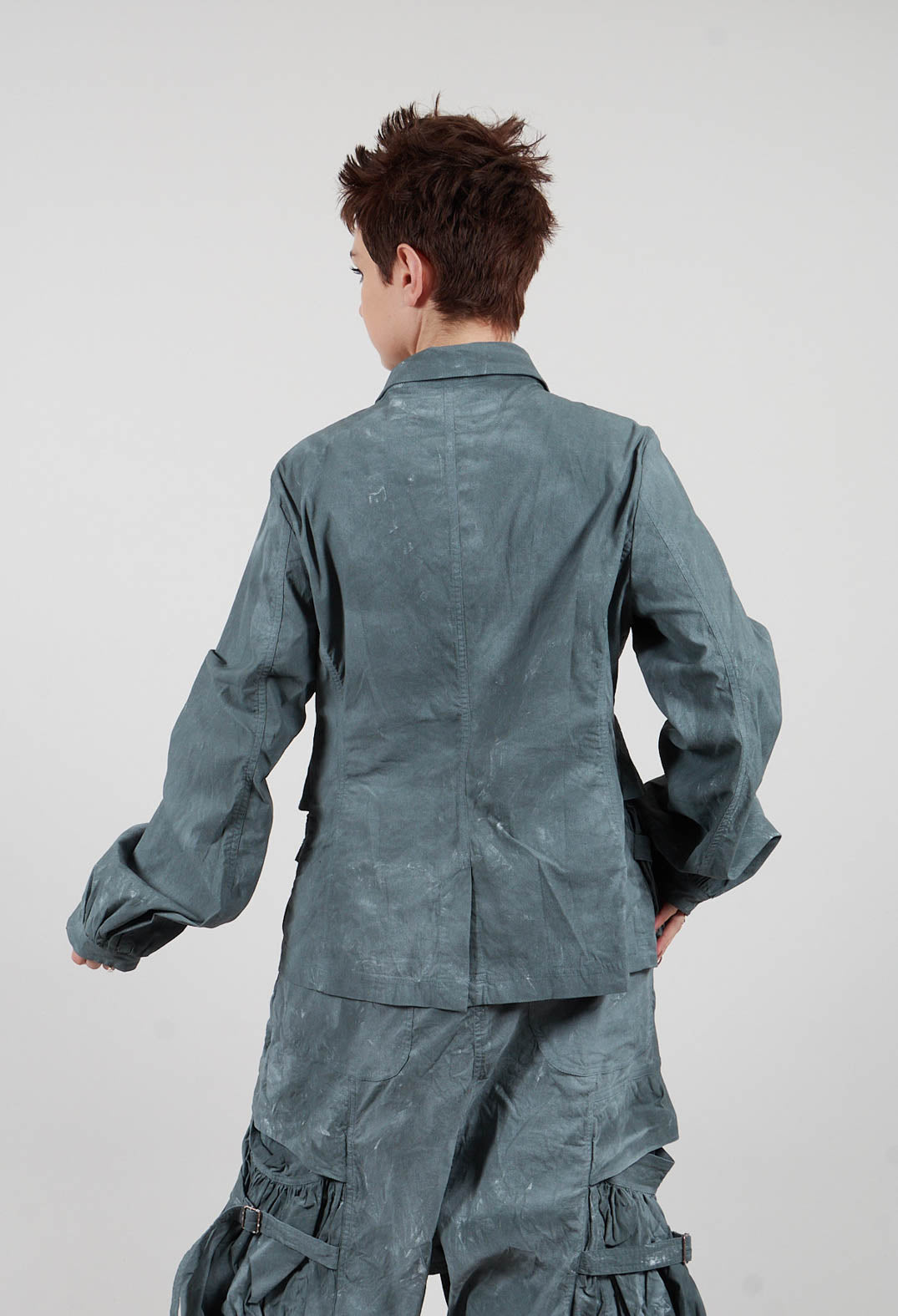 Balloon Cuff Jacket in Seaweed Fog - 2391106