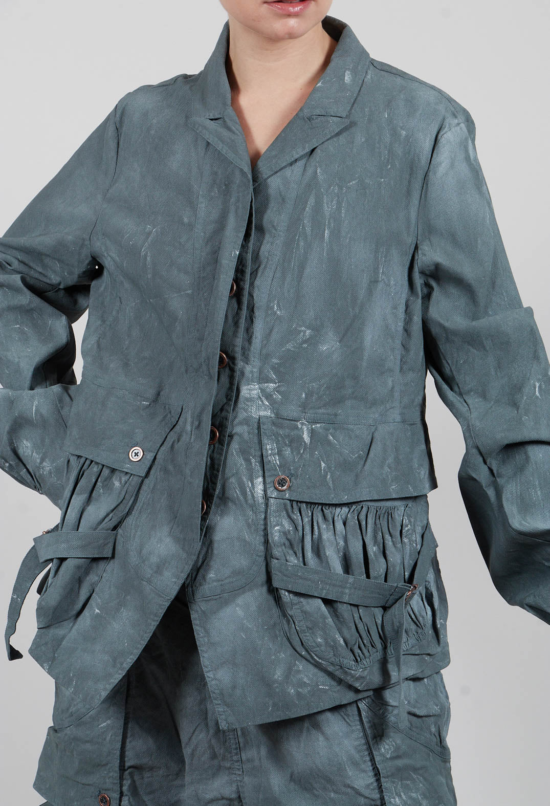 Balloon Cuff Jacket in Seaweed Fog - 2391106